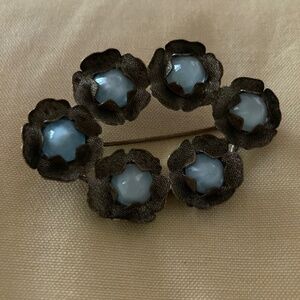 Vintage European glass bead pin